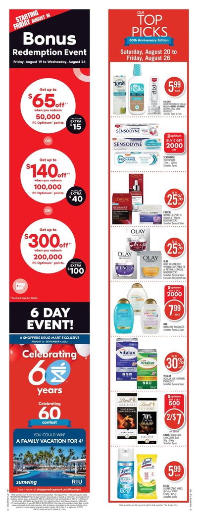 Shoppers Drug Mart (West) Flyer August 20 to 26