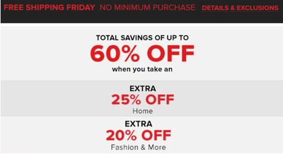 Hudson’s Bay Canada Bay Days Deals: FREE Shipping Today Only + EXTRA an 25% off Weekend Clearance Sale with Coupon Code + up to 50% off Sitewide