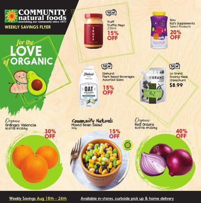 Community Natural Foods Flyer August 18 to 24