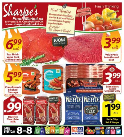 Sharpe's Food Market Flyer August 18 to 24