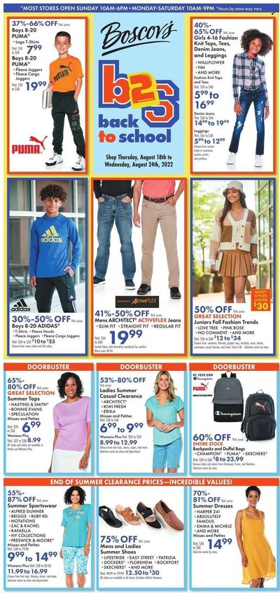 Boscov's (CT, DE, MD, NJ, NY, PA) Weekly Ad Flyer Specials August 18 to August 24, 2022