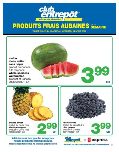 Wholesale Club (QC) Fresh Deals of the Week Flyer August 18 to 24