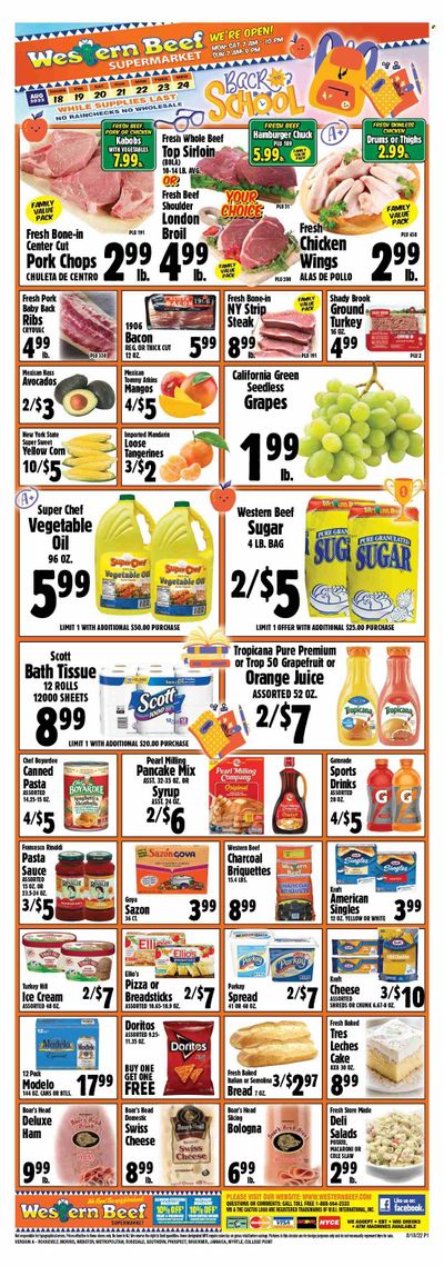 Western Beef (FL, NY) Weekly Ad Flyer Specials August 18 to August 24, 2022