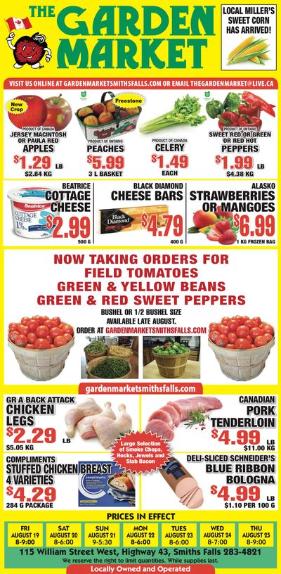 The Garden Market Flyer August 19 to 25