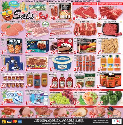 Sal's Grocery Flyer August 19 to 25
