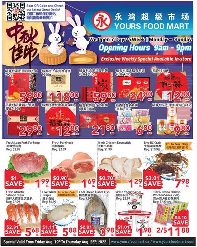 Yours Food Mart Flyer August 19 to 25