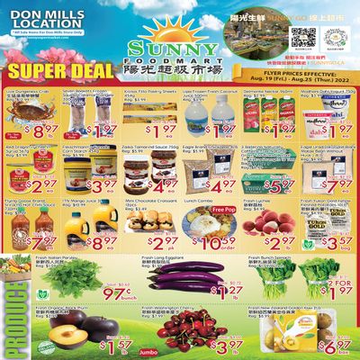 Sunny Foodmart (Don Mills) Flyer August 19 to 25