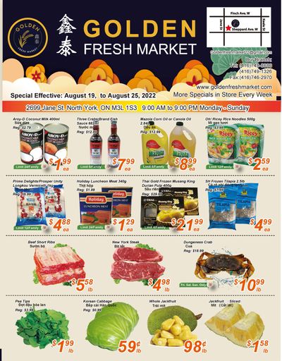 Golden Fresh Market Flyer August 19 to 25