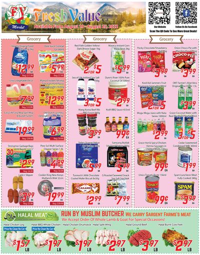 Fresh Value Flyer August 19 to 25