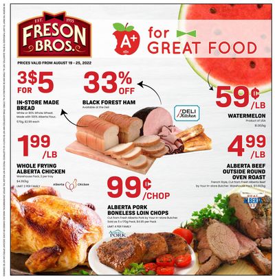 Freson Bros. Flyer August 19 to 25