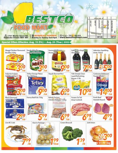 BestCo Food Mart (Etobicoke) Flyer August 19 to 25