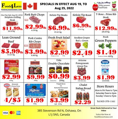 Food 4 Less (Oshawa) Flyer August 19 to 25