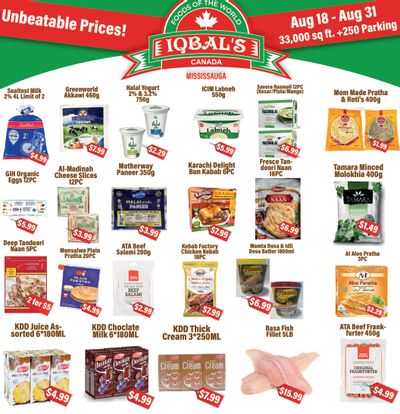 Iqbal Foods (Mississauga)  Flyer August 18 to 31