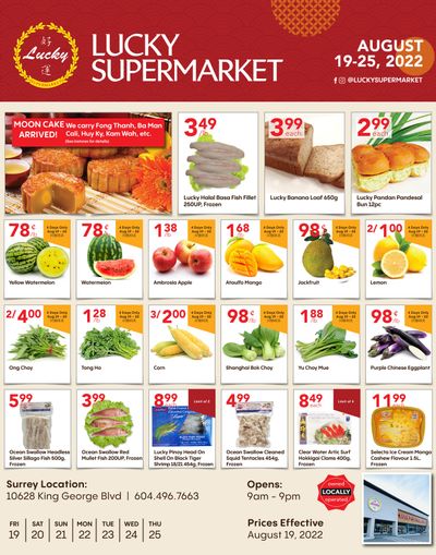 Lucky Supermarket (Surrey) Flyer August 19 to 25