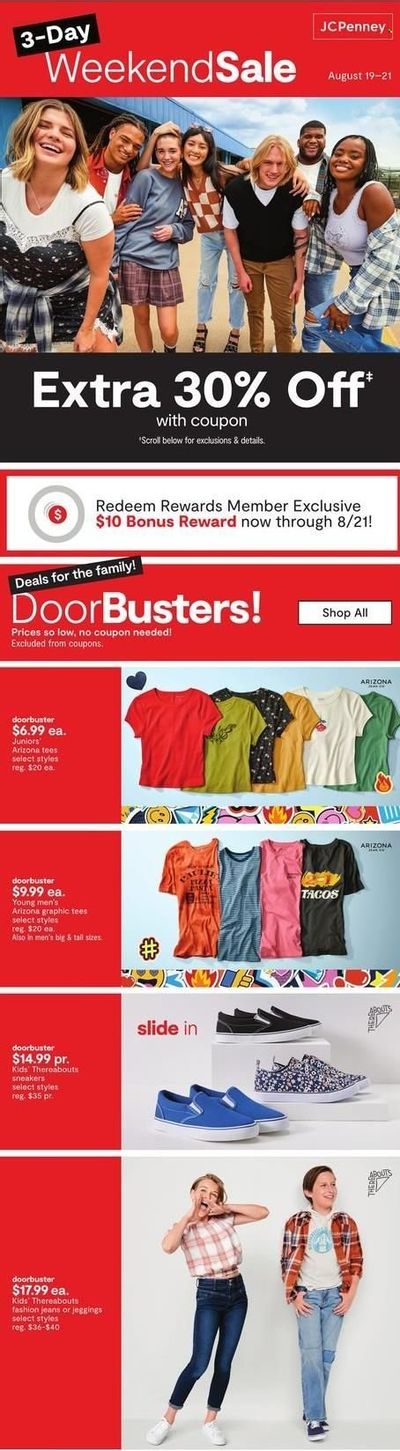 JCPenney Weekly Ad Flyer Specials August 19 to August 21, 2022