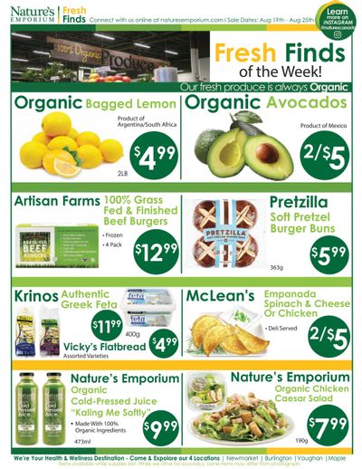 Nature's Emporium Weekly Flyer August 19 to 25
