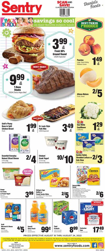 Sentry Foods Weekly Ad Flyer Specials August 18 to August 24, 2022