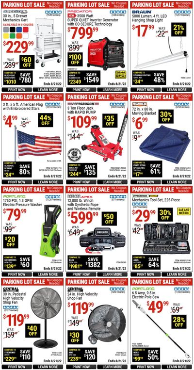 Harbor Freight Weekly Ad Flyer Specials August 19 to August 21, 2022