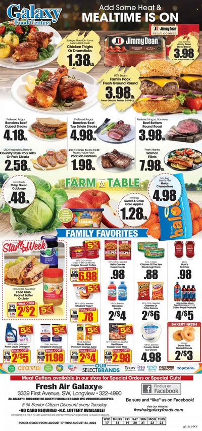 Fresh Air Galaxy (NC) Weekly Ad Flyer Specials August 17 to August 23, 2022