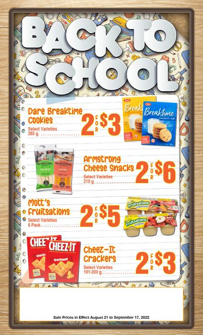 AG Foods Back to school Supersaver Flyer August 21 to September 17