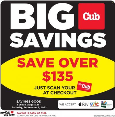 Cub Foods (MN) Weekly Ad Flyer Specials August 21 to September 3, 2022