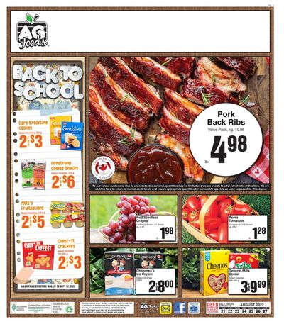 AG Foods Flyer August 21 to 27