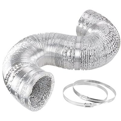 iPower GLDUCT4X25C 4 Inch 25 Feet Non-Insulated Flex Air Aluminum Dryer Vent Hose HVAC Ducting, 25ft, Silver $21.91 (Reg $27.88)