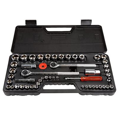Stalwart 75-HT3014 SAE and Metric 1/4, 3/8 and 1/2 Drive Socket Set, 52 Piece $23.59 (Reg $34.92)