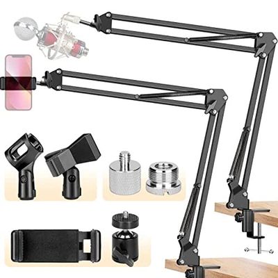 CAHAYA Microphone Stand Suspension Boom Scissor Arm Stand with 2 Mic Clips Adjustable 3/8" to 5/8" Screw Adapter Compatible with Blue Yeti Nano Snowball Yeti x and other Mics Multipurpose CY0262-1 $9.99 (Reg $27.99) CAHAYA Microphone Stand Suspension Boom Scissor Arm Stand with 2 Mic Clips Adjustable 3/8" to 5/8" Screw Adapter Compatible with Blue Yeti Nano Snowball Yeti x and other Mics Multipurpose CY0262-1 $9.99 (Reg $27.99)