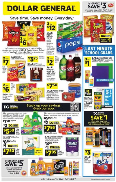 Dollar General Weekly Ad Flyer Specials August 21 to August 27, 2022