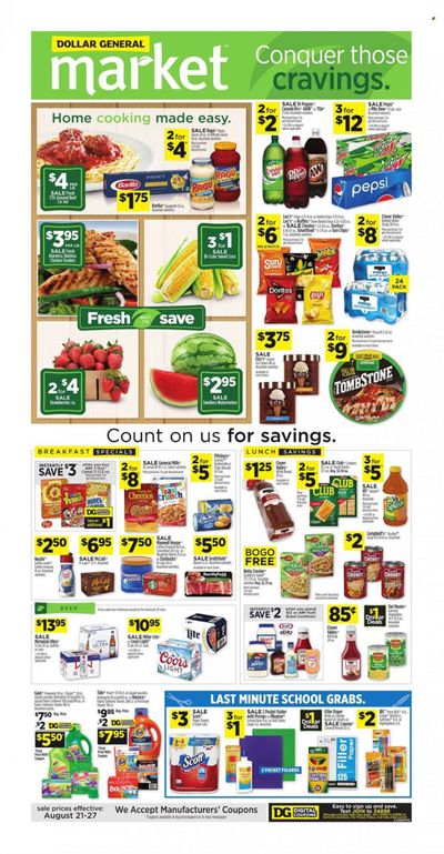 Dollar General (KY) Weekly Ad Flyer Specials August 21 to August 27, 2022