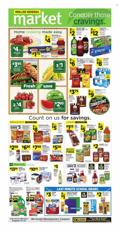 Dollar General (GA) Weekly Ad Flyer Specials August 21 to August 27, 2022