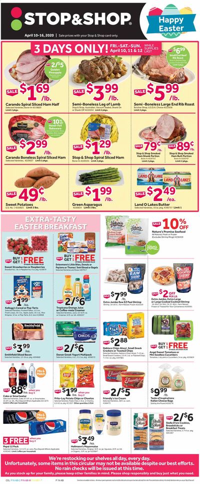 Stop & Shop Weekly Ad & Flyer April 10 to 16