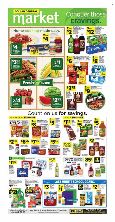 Dollar General (WV) Weekly Ad Flyer Specials August 21 to August 27, 2022