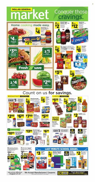 Dollar General (FL) Weekly Ad Flyer Specials August 21 to August 27, 2022