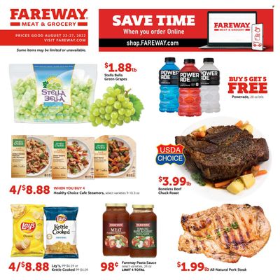 Fareway (IA) Weekly Ad Flyer Specials August 22 to August 27, 2022