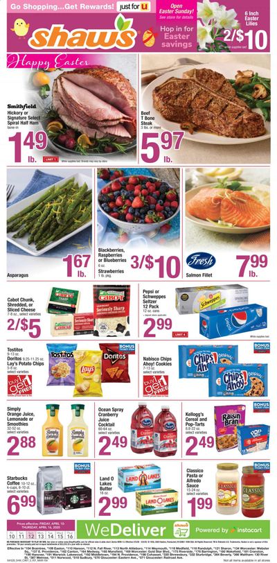 Shaw’s Weekly Ad & Flyer April 10 to 16