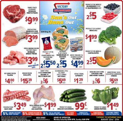 Victory Meat Market Flyer August 23 to 27