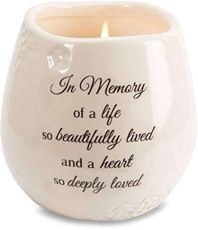 Light Your Way Memorial 19178 Beautifully Lived Ceramic Soy Wax Candle $21.5 (Reg $28.25)
