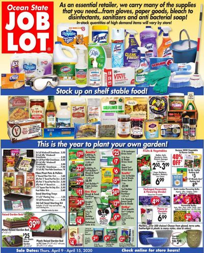 Ocean State Job Lot Weekly Ad & Flyer April 9 to 15