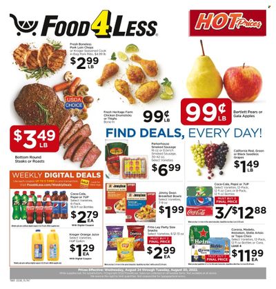 Food 4 Less (IN) Weekly Ad Flyer Specials August 24 to August 30, 2022