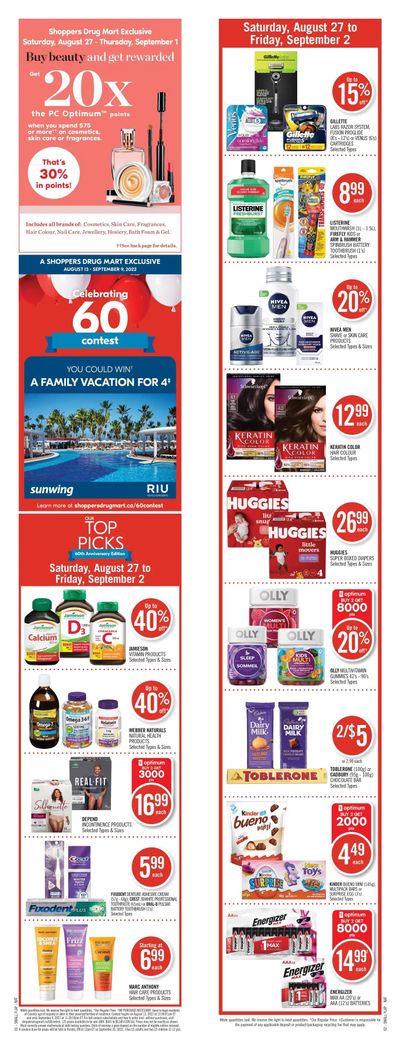 Shoppers Drug Mart (ON) Flyer August 27 to September 2