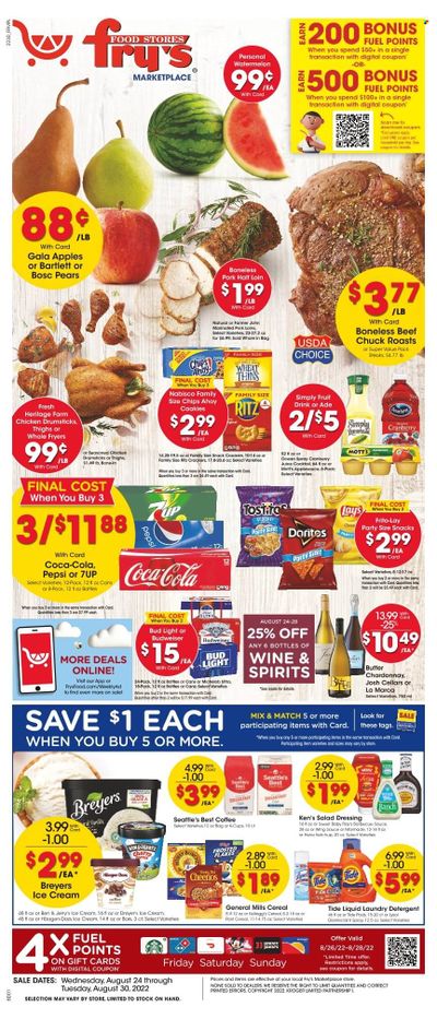 Fry’s (AZ) Weekly Ad Flyer Specials August 24 to August 30, 2022