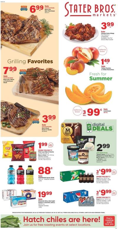 Stater Bros. (CA) Weekly Ad Flyer Specials August 24 to August 30, 2022
