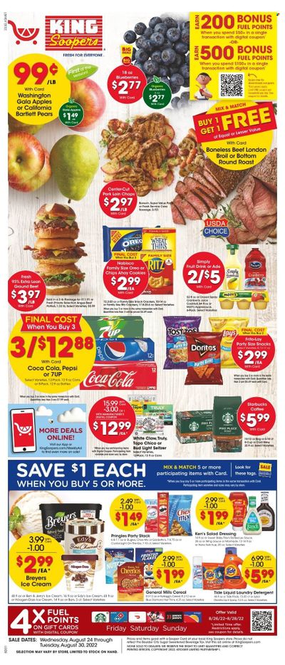 King Soopers (CO) Weekly Ad Flyer Specials August 24 to August 30, 2022