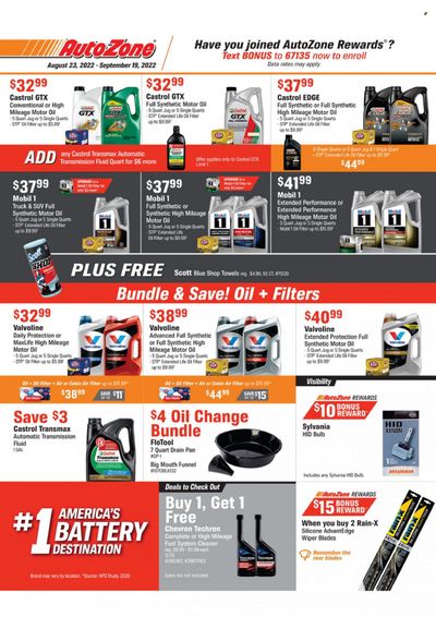Autozone Weekly Ad Flyer Specials August 23 to September 19, 2022