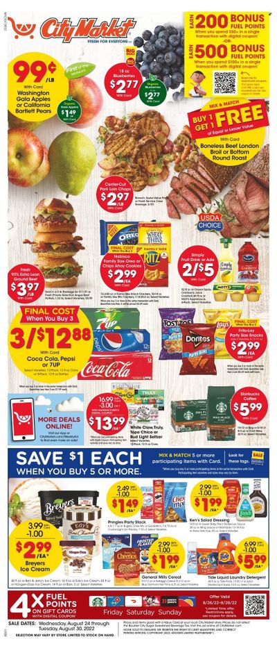 City Market (CO, UT, WY) Weekly Ad Flyer Specials August 24 to August 30, 2022