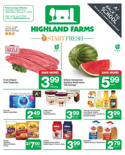 Highland Farms Flyer August 25 to 31