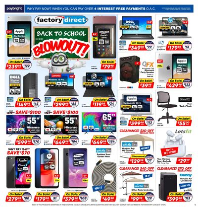 Factory Direct Flyer August 24 to 30