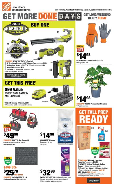Home Depot (ON) Flyer August 25 to 31